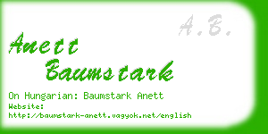 anett baumstark business card